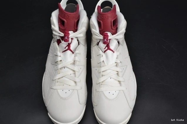 1st Kicks Maroon Jordan 6 Retro 384664-116 white Air 0724